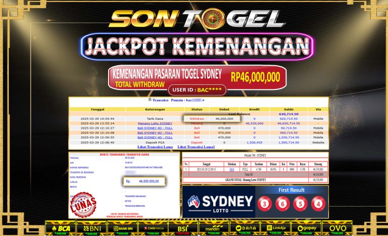 Bukti JP Sontogel kemenangan berapapun akan dibayarkan tuntas tanpa kekurangan sepersenpun langsung saja bermain disitus kami