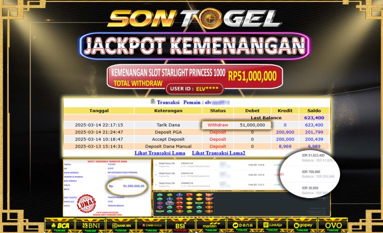 Bukti JP Sontogel kemenangan berapapun akan dibayarkan tuntas tanpa kekurangna sepersenpun langsung saja bermain disitus kami
