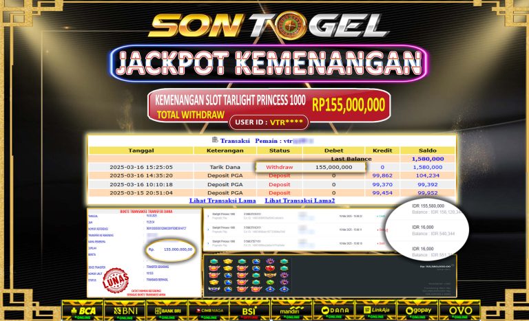 Bukti JP Sontogel kemenangan berapapun akan dibayarkan tuntas tanpa kekurangan sepersenpun langsung saja bermain disitus kami