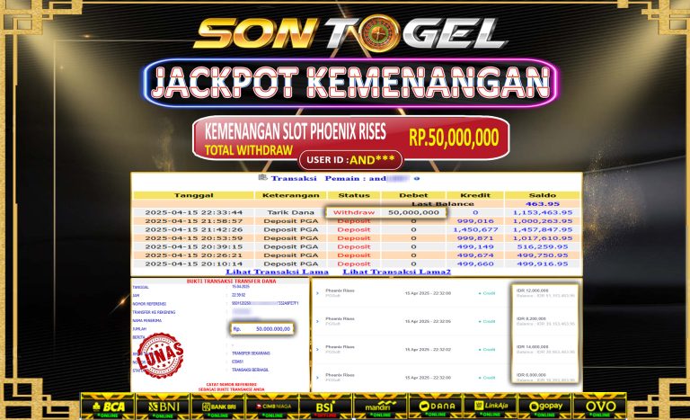 Bukti JP Sontogel kemenangan berapapun akan dibayarkan tuntas tanpa kekurangan sepersenpun langsung saja bermain disitus kami