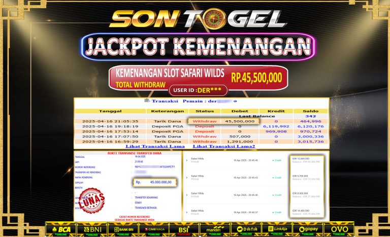 Bukti JP Sontogel kemenangan berapapun akan dibayarkan tuntas tanpa kekurangan sepersenpun langsung saja bermain disitus kami