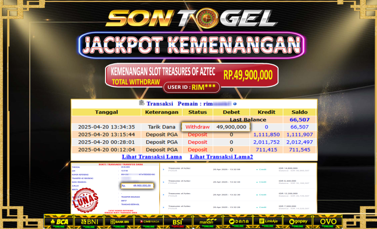 Bukti JP Sontogel kemenangan berapapun akan dibayarkan tuntas tanpa kekurangan sepersenpun langsung saja bermain disitus kami