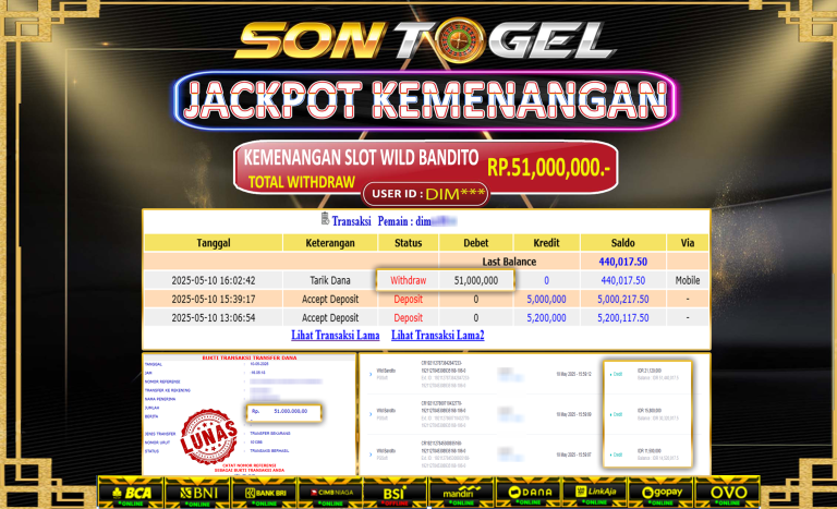Bukti JP Sontogel kemenangan berapapun akan dibayarkan tuntas tanpa kekurangan sepersenpun langsung saja bermain disitus kami
