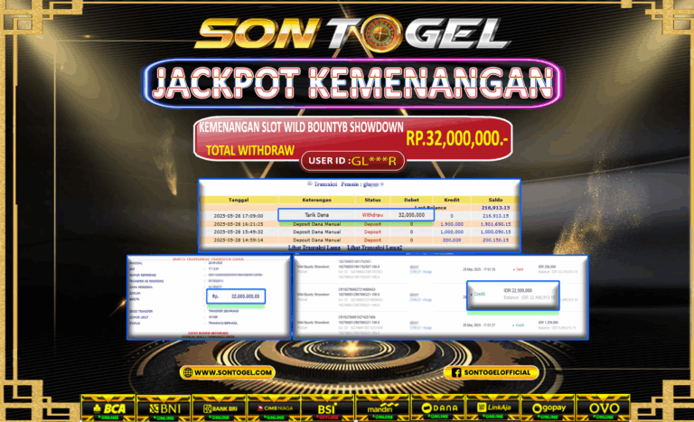 Bukti JP Sontogel kemenangan berapapun akan dibayarkan tuntas tanpa kekurangan sepersenpun langsung saja bermain disitus kami