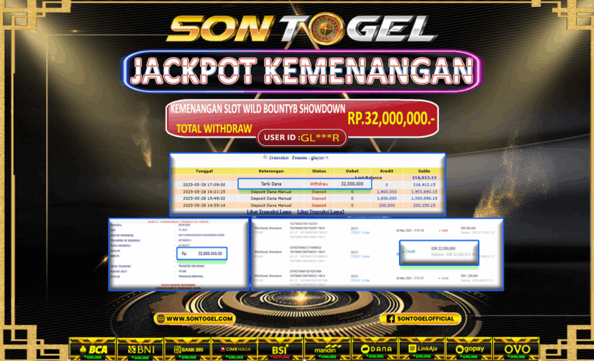 Bukti JP Sontogel kemenangan berapapun akan dibayarkan tuntas tanpa kekurangan sepersenpun langsung saja bermain disitus kami