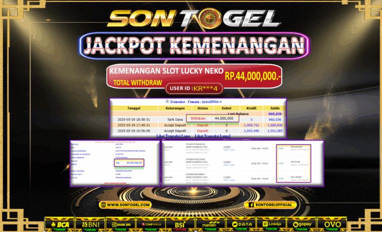 Bukti JP Sontogel kemenangan berapapun akan dibayarkan tuntas tanpa kekurangan sepersenpun langsung saja bermain disitus kami
