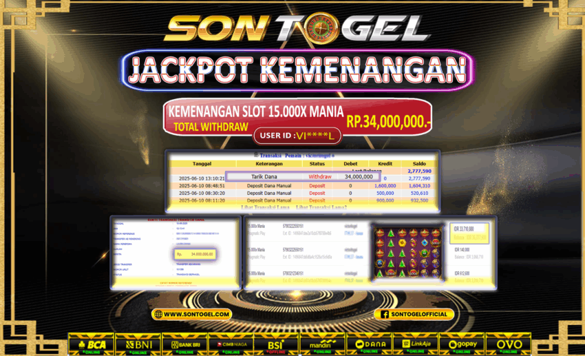 Bukti JP Sontogel kemenangan berapapun akan dibayarkan tuntas tanpa kekurangan sepersenpun langsung saja bermain disitus kami