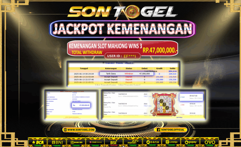 Bukti JP Sontogel kemenangan berapapun akan dibayarkan tuntas tanpa kekurangan sepersenpun langsung saja bermain disitus kami