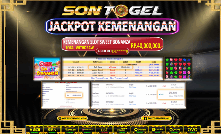 Bukti JP Sontogel kemenangan berapapun akan dibayarkan tuntas tanpa kekurangan sepersenpun langsung saja bermain disitus kami