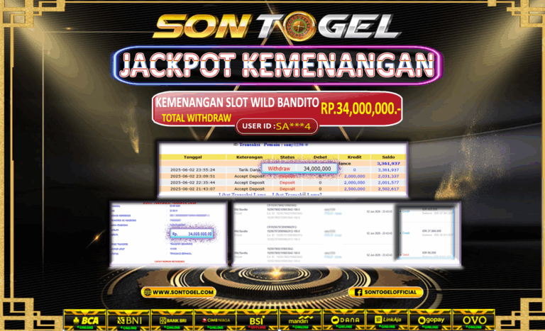 Bukti JP Sontogel kemenangan berapapun akan dibayarkan tuntas tanpa kekurangan sepersenpun langsung saja bermain disitus kami