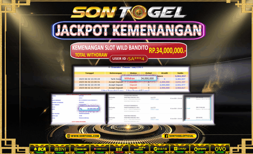 Bukti JP Sontogel kemenangan berapapun akan dibayarkan tuntas tanpa kekurangan sepersenpun langsung saja bermain disitus kami
