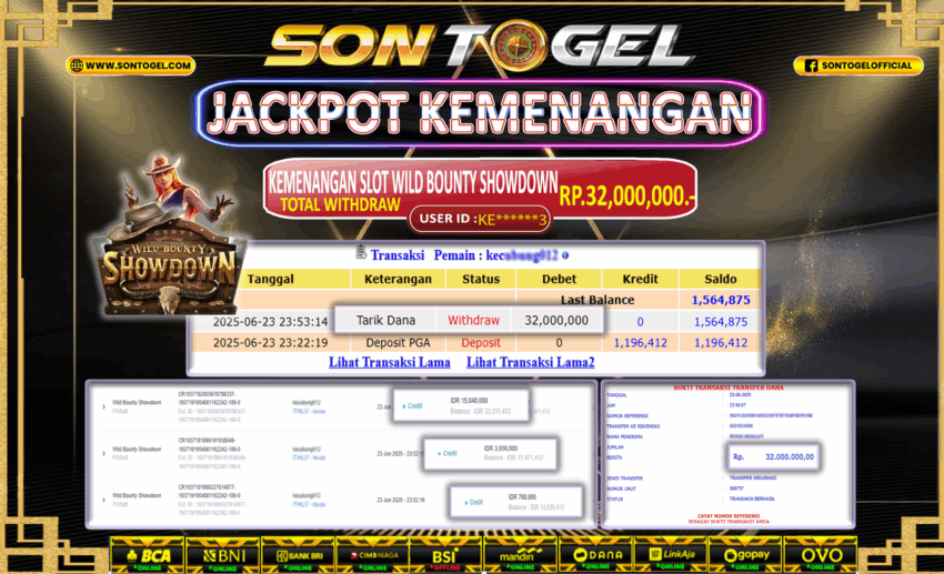 Bukti JP Sontogel kemenangan berapapun akan dibayarkan tuntas tanpa kekurangan sepersenpun langsung saja bermain disitus kami
