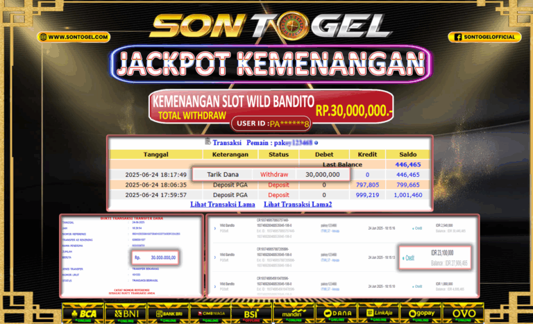 Bukti JP Sontogel kemenangan berapapun akan dibayarkan tuntas tanpa kekurangan sepersenpun langsung saja bermain disitus kami