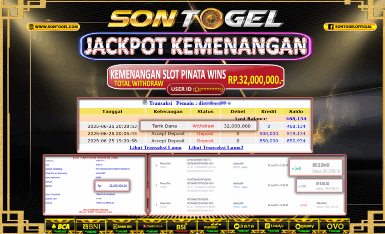 Bukti JP Sontogel kemenangan berapapun akan dibayarkan tuntas tanpa kekurangan sepersenpun langsung saja bermain disitus kami
