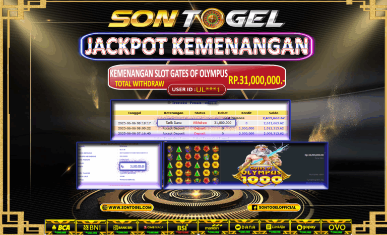 Bukti JP Sontogel kemenangan berapapun akan dibayarkan tuntas tanpa kekurangan sepersenpun langsung saja bermain disitus kami