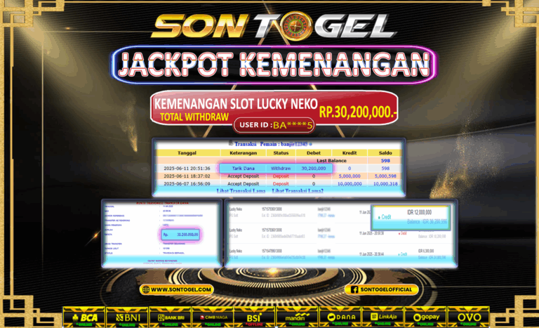 Bukti JP Sontogel kemenangan berapapun akan dibayarkan tuntas tanpa kekurangan sepersenpun langsung saja bermain disitus kami