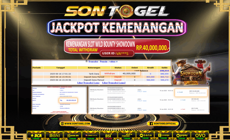Bukti JP Sontogel kemenangan berapapun akan dibayarkan tuntas tanpa kekurangan sepersenpun langsung saja bermain disitus kami