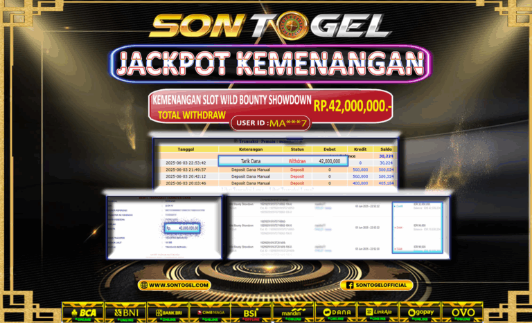 Bukti JP Sontogel kemenangan berapapun akan dibayarkan tuntas tanpa kekurangan sepersenpun langsung saja bermain disitus kami