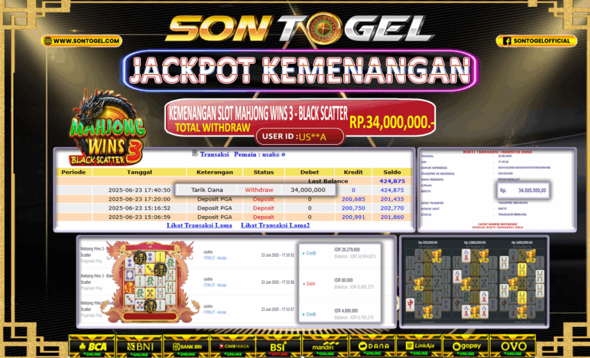 Bukti JP Sontogel kemenangan berapapun akan dibayarkan tuntas tanpa kekurangan sepersenpun langsung saja bermain disitus kami