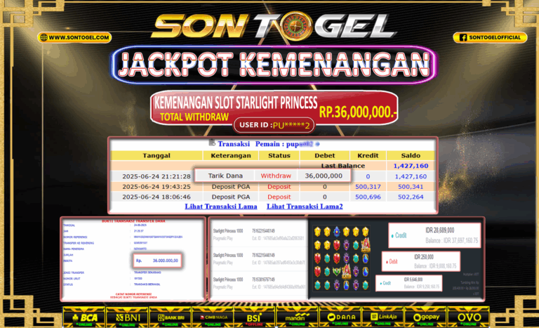 Bukti JP Sontogel kemenangan berapapun akan dibayarkan tuntas tanpa kekurangan sepersenpun langsung saja bermain disitus kami