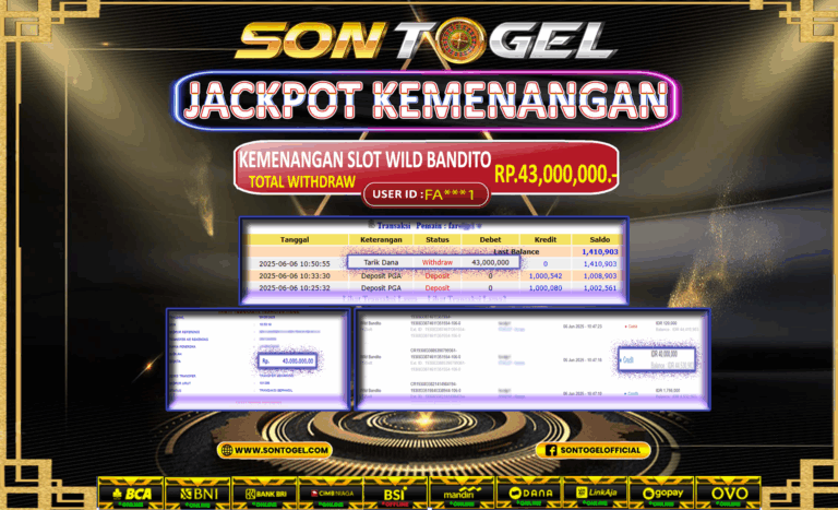 Bukti JP Sontogel kemenangan berapapun akan dibayarkan tuntas tanpa kekurangan sepersenpun langsung saja bermain disitus kami