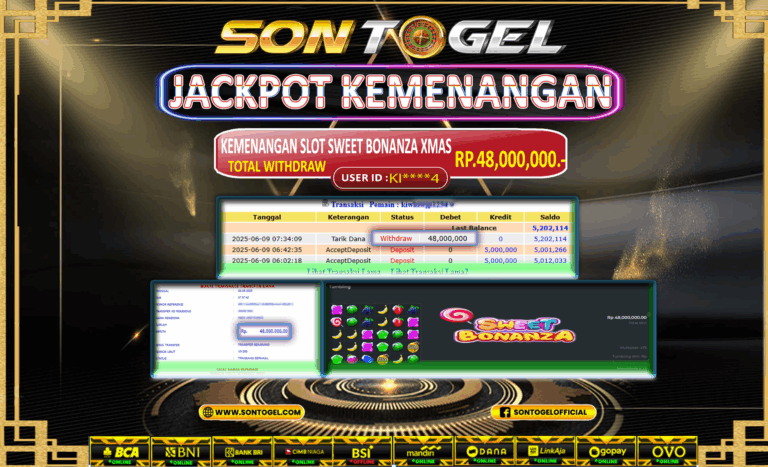 Bukti JP Sontogel kemenangan berapapun akan dibayarkan tuntas tanpa kekurangan sepersenpun langsung saja bermain disitus kami