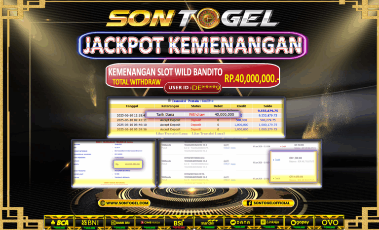 Bukti JP Sontogel kemenangan berapapun akan dibayarkan tuntas tanpa kekurangan sepersenpun langsung saja bermain disitus kami